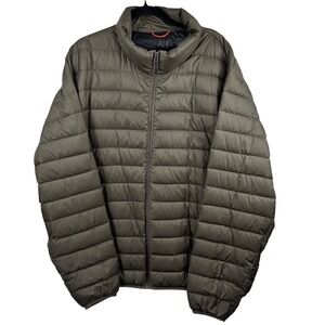 Royal Falcon Outdoor Apparel Puffer Jacket Men's Size XXL Quilted Down Brown